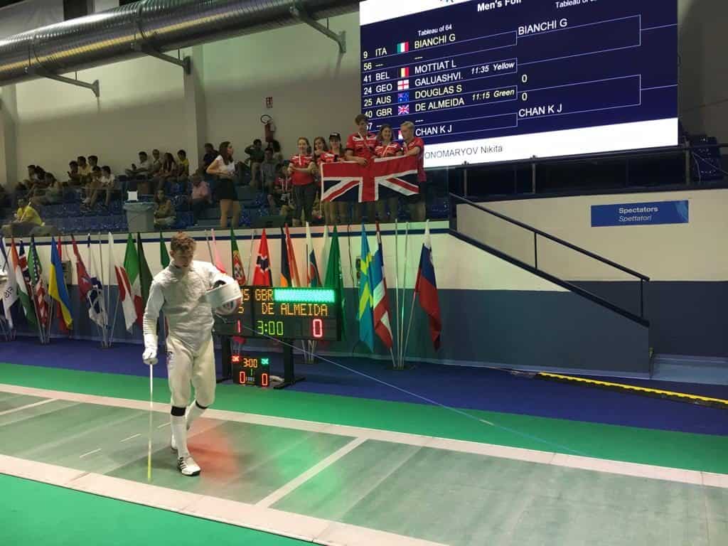GB flag fencer competition scoreboard universiade