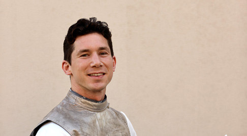 Marcus Mepstead of Great Britain poses for a photo to mark the official announcement of the fencing team selected to Team GB for the Tokyo 2020 Olympic Games on May 19, 2021 at Coffey Park in the Brooklyn borough of New York City.