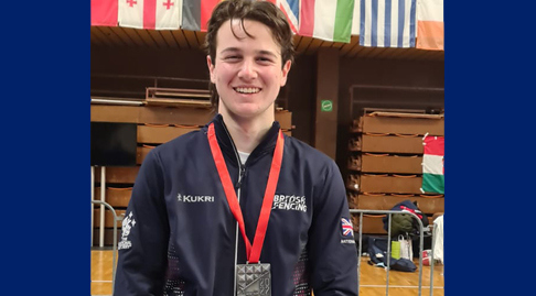 Alec Brooke with silver medal in Novi Sad at the Cadet and Junior Europeans