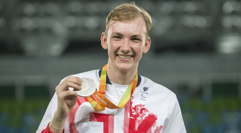 Piers Gillver with silver medal in Rio 2016