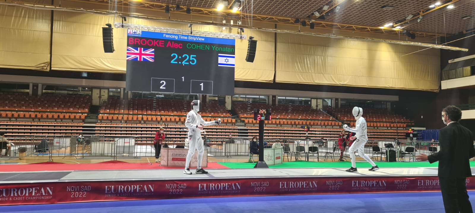 Alec Brooke fencing in Novi Sad 2022