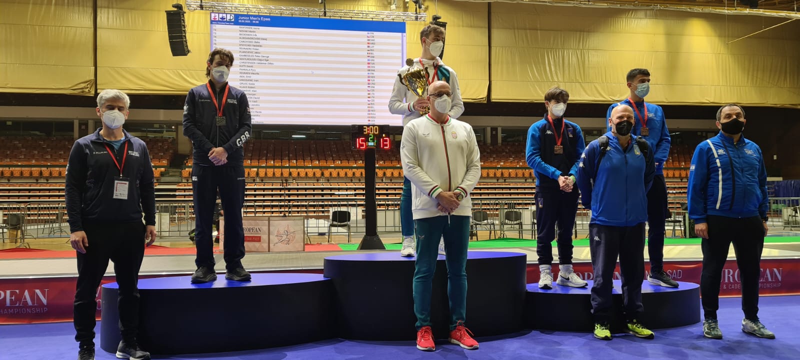 Alec Brooke on the podium silver medal in Novi Sad 2022