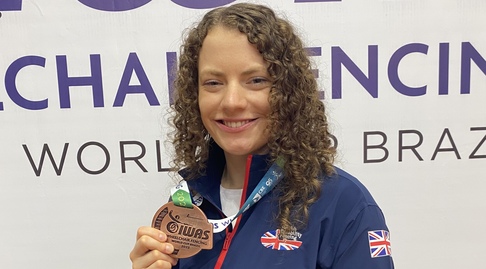 Gemma Collis with bronze medal in Sao Paulo