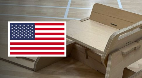 A photo of the SwordSeat with the USA flag on the left.