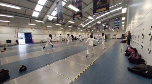 epee fencers at bath fencing salle