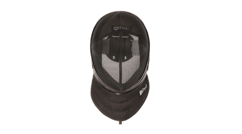 A photo of a fencing coaching mask
