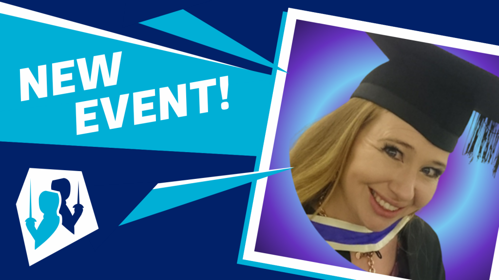 Picture announcing a new event with a picture of the host